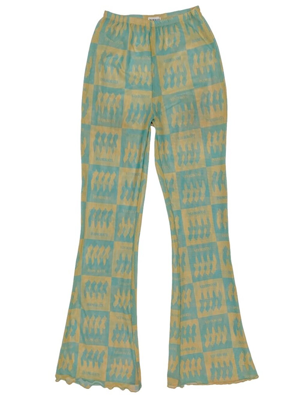 inamorata swim beachwood mesh flare pants